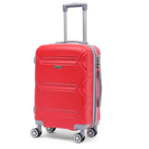 Red Hard-Shell Trolley Bag with Silent Wheels Cabin Luggage (28 Inch)